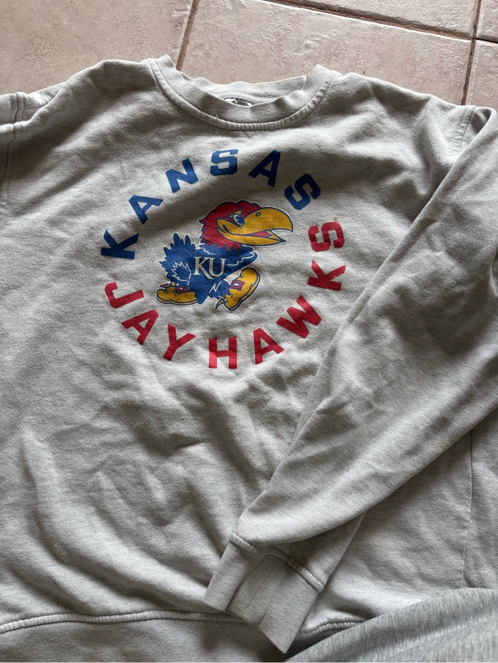 Women sweater Kansas Jayhawks Logo - Gray, Blue, Red, Yellow